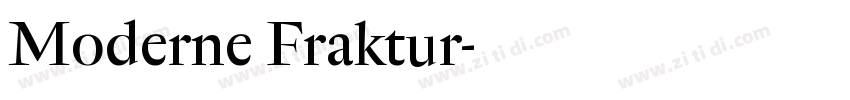 Moderne Fraktur字体转换
